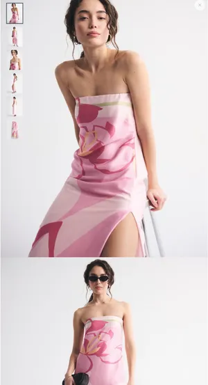 Abercrombie Floral Silk Dress Maxi thumbnail 3