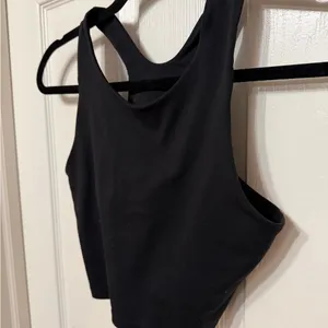 QUINCE Black Ultra-Form High-Neck Cropped‎ Tank Size Small thumbnail 3