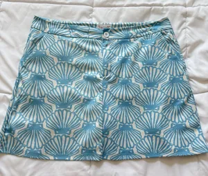 Womens Large‎ Golf Tennis Skort Skirt Blue Floral Activewear Outdoor Breathable thumbnail 1