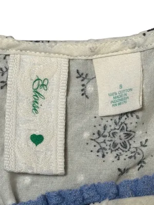 Vintage E By Eloise Anthropologie Swiss Dot Pajama Set Small Toile Floral thumbnail 6