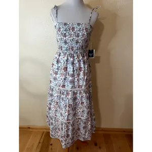 Roller Rabbit | Target floral embroidered fit & flare midi dress NEW SMALL thumbnail 8