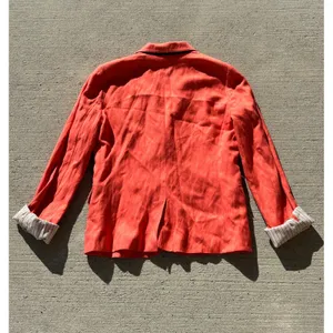 J.Crew Schoolboy Blazer Jacket Size 6 Coral Orange Striped Cuffs Business Casual thumbnail 2