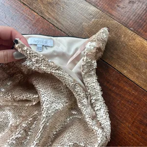 Lucy Paris Champagne Gold Metallic Maxi Skirt | Mermaid Slip Skirt | Y2K Glam thumbnail 9