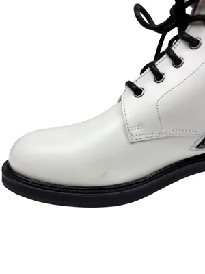 Allsaints Brigade White Leather Combat Boots Size 39 US 9 thumbnail 7