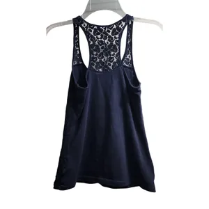 Abercrombie‎ Kids Navy Lace Racerback Tank Top Girls Size M thumbnail 2