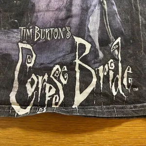 Tim Burton Corpse Bride xs acid wash t shirt oversized thumbnail 3
