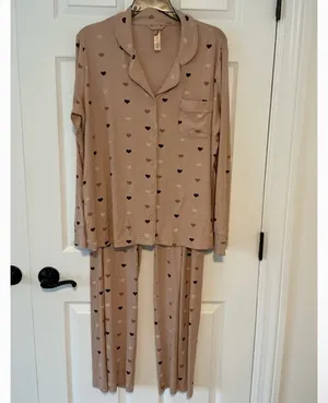 SKIMS Three Piece Soft Lounge Pajama Set M thumbnail 6