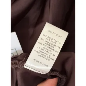 SAGE the label‎ Brown Satin Open Cowl Back Long Sleeve Mini Dress XS NWT thumbnail 9