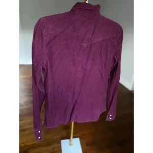 American Eagle Corduroy Button‎ Shacket Granola Girl Preppy Indie Easter Spring thumbnail 3