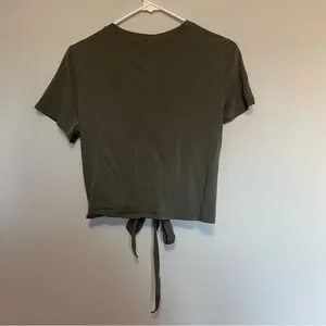Lululemon Time To Restore Sage Gray Short Sleeve Wrap Around T Shirt thumbnail 4