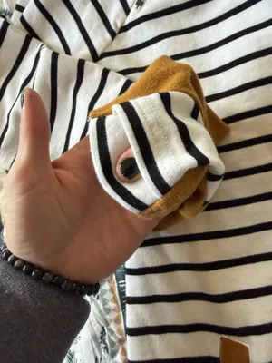 Stripped hooded shirt Multiple thumbnail 4