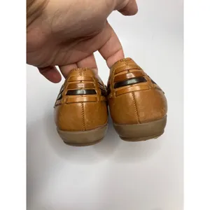 Naturalizer Huarache Flats Womens 8.5M Brown Excellent Woven Leather Slip On thumbnail 4
