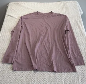 Lululemon Womens Long Sleeve Crew Neck Activewear Top Purple Mauve Size 10 thumbnail 1
