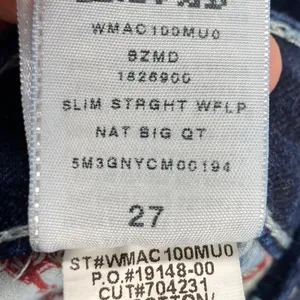 True Religion Jeans Slim Straight Dark Wash Denim Women's Size‎ 27 thumbnail 10