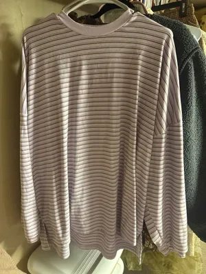Purple Striped Fleece Set Size L thumbnail 4