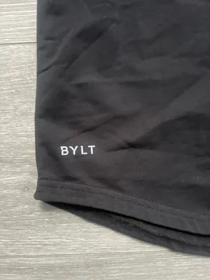 BYLT Basics Lux Black Crew Neck Fitted Athletic Active Tee Shirt Size XXL Gym thumbnail 3