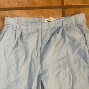 Abercrombie & Fitch Curve Love Sky Blue Wide Leg Trousers size 8 thumbnail 2