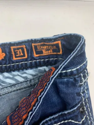 Rock Revival size 31 Eugenia denim Indigo Bootcut Jeans Contrast Stitching west thumbnail 4