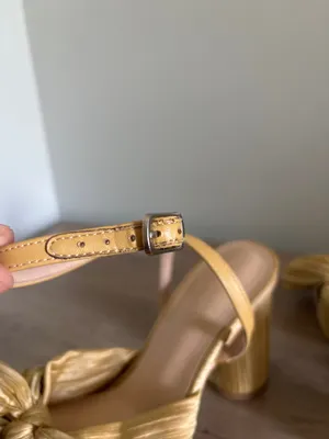 Block Heels Gold Size 6.5 thumbnail 7