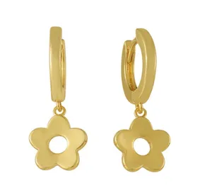Altar’d State Gold Dangle Flower Earrings thumbnail 1