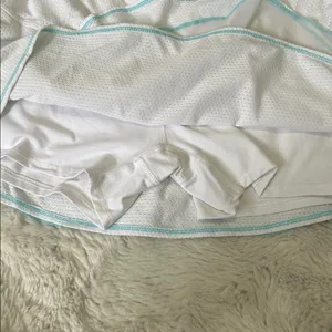 Lucky in Love Pique Flip Pickleball Tennis Skort White thumbnail 7
