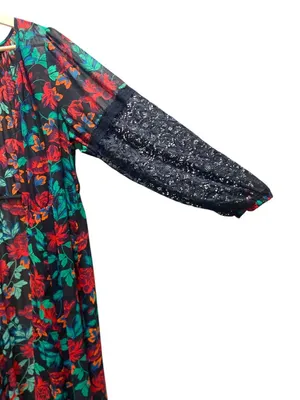 Torrid Long Line Duster Cardigan Green Size 1X Floral Spring Bohemian Coastal thumbnail 8