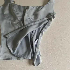 Peppermayo Women’s XS Silver Satin Corset Top Bustier Tank US 2 thumbnail 8