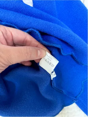 Women's Peace n' love Blue Scalloped Crew Neck Sweater Button S Wool Viscose thumbnail 5