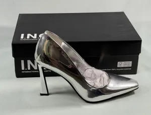 INC‎ International Concepts Size-6.5 M Womens Metallic Silver Heels thumbnail 1