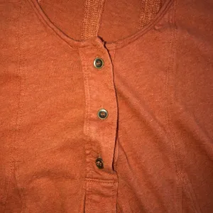 Free People Orange Babydoll Henley thumbnail 4