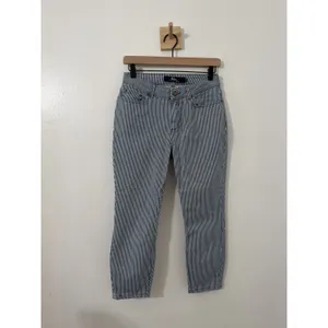 Boden The Cropped Soho Blue Striped Denim Capri Pant Skinny Sz 4 Teacher Work thumbnail 2