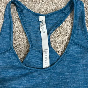 (4) Lululemon Essential Tank Top Heathered Jet Set Blue Small Luon Turquoise thumbnail 2