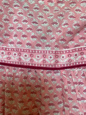 Marea Pink Floral Block Print Cotton Blouse size medium thumbnail 6