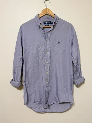 Ralph Lauren Oversized Striped Button Down Shirt Size Medium Large Women’s thumbnail 2