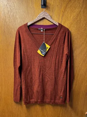 Smartwool Front Range Merino Wool Knit Sweater Cinnamon Heather Large NEW READ thumbnail 15