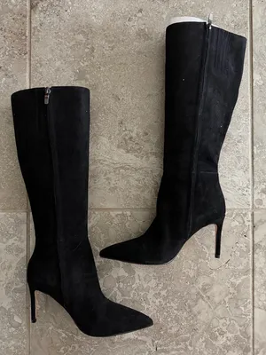 Nine West Cook Knee-High Pointed-Toe Stiletto Boots in Black, Size 5, NEW $249 thumbnail 4