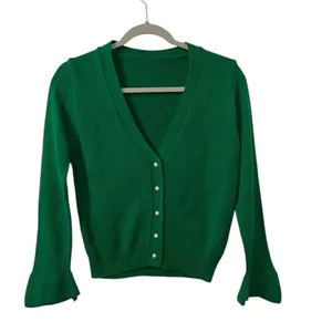 Women’s Green Button Down Cardigan Green Size undefined thumbnail 3