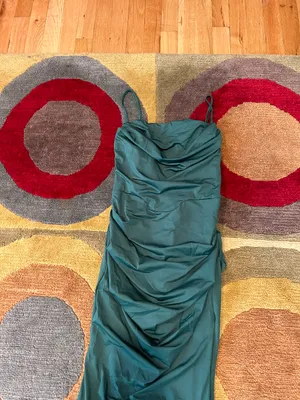 NWOT Marthea Green Mermaid Bodycon Tight Stretchy Maxi Formal Dress Size Small thumbnail 2