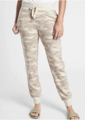 Athleta Balance Printed Jogger Neutral Camo Sweatpants Tall Medium MT thumbnail 1