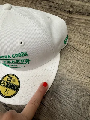 Denim tears White and Green Cap size 7 1/8 NWT thumbnail 6