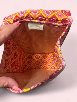 Vera Bradley Quilted Paisley Lunch Tote - Pink & Yellow thumbnail 4