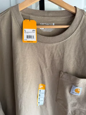 NWT Carhartt Original Fit T-Shirt Men's Color Tan 100% Cotton Size: XL thumbnail 4
