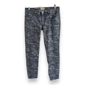 Roxy Womens Jeans Sz 7 28 Tropical Gray‎ Sunburners Skinny Beach Hawaiian Denim thumbnail 4