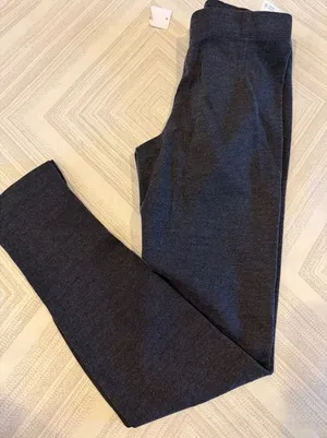 Vince Dark Gray Textured Pull-On Dressy Leggings NWT Size S/P 28.5” Inseam thumbnail 1