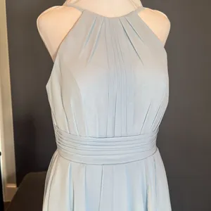 Women’s Short Pale Blue Homecoming Party Halter Dress Corset Back Size 8 **READ thumbnail 2
