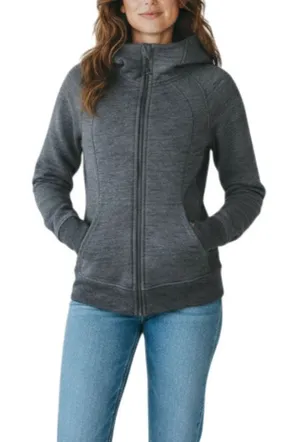 LULULEMON Scuba Hoodie Light Cotton Fleece Sz 10 Gray Everyday Outdoor Travel thumbnail 1