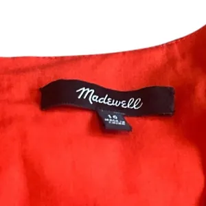 Madewell A-Line Dress Eyelet Cutout Trim 3/4 Sleeves Cotton Size 10 Women's thumbnail 11