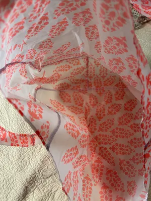 Free People Pink Coral Floral Reusable Tote Bag thumbnail 3