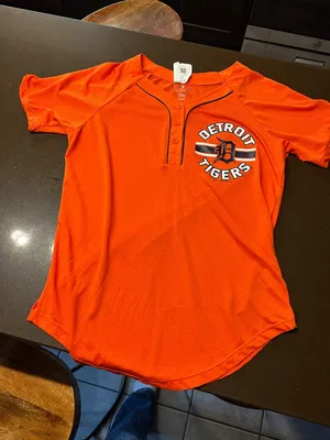 Detroit Tigers Mesh Baseball Jersey Orange thumbnail 1
