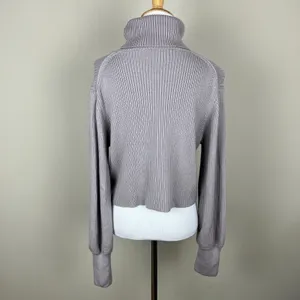 Wilfred Aritzia Sweater Small Cropped Turtleneck Merino Wool‎ Ribbed Pullover S thumbnail 7